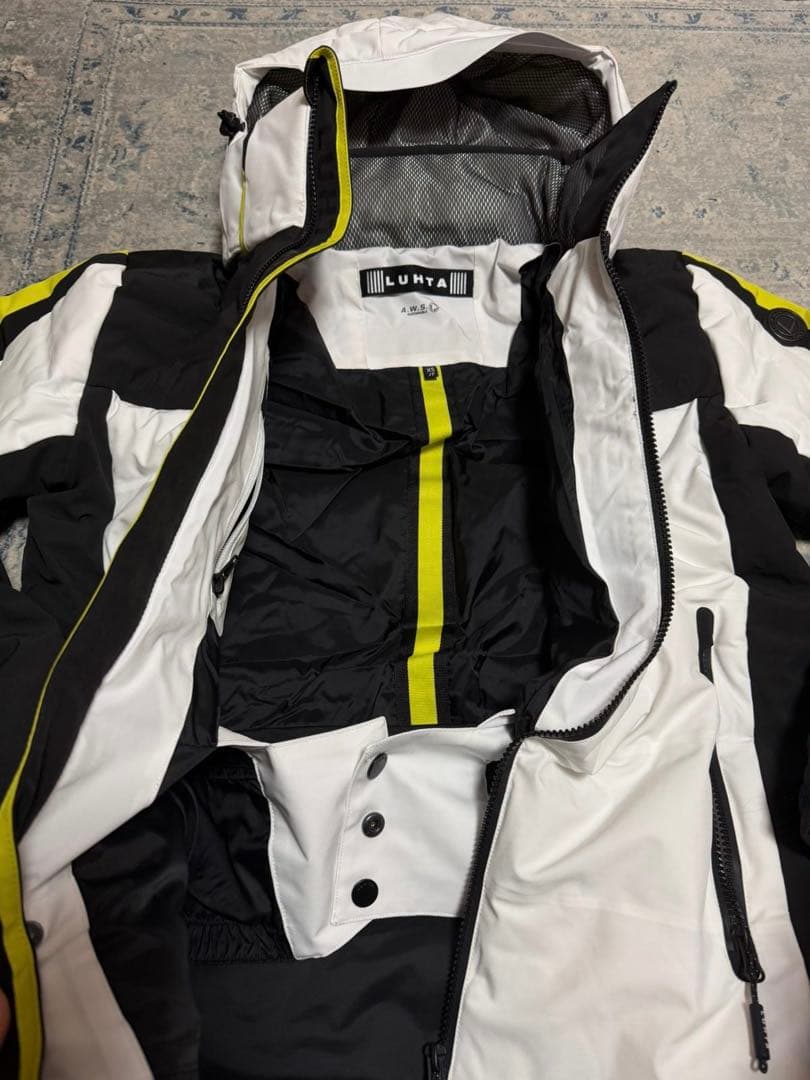 LUHTA スキーウェア ホワイト/ブラック/イエロー