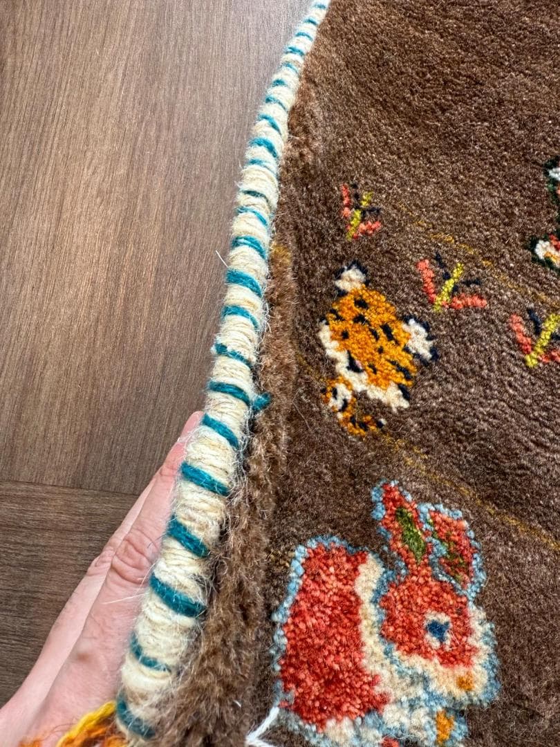 118x47cm ペルシャギャッベ ランナー (ギャベ) ペルシャ絨毯 ギャッベ