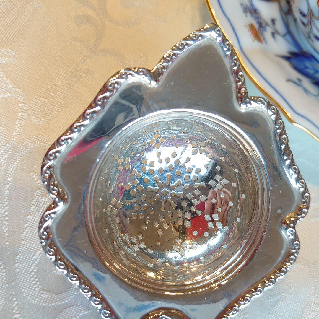 イギリス　アンティーク　ティーストレイナー　ティーストレーナー　茶こし　純銀