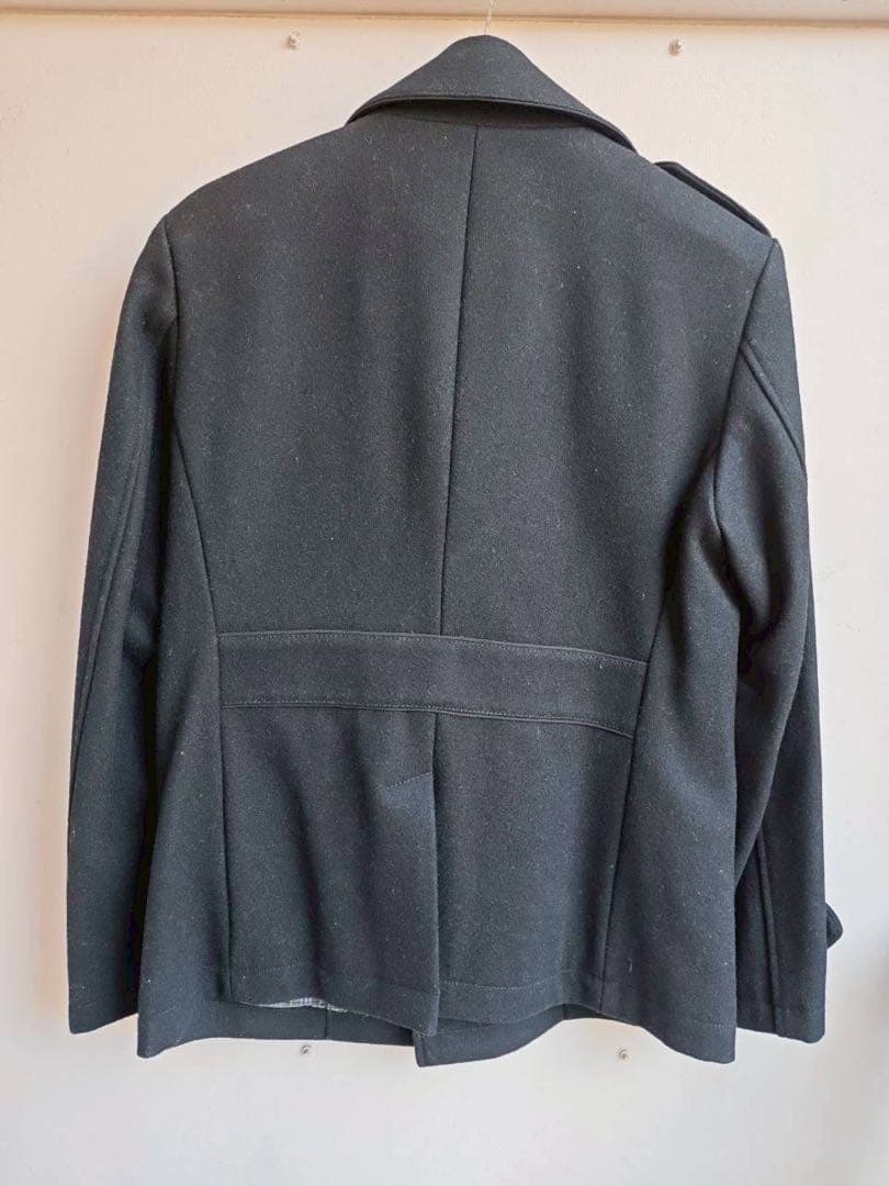 BURBERRY BLACK LABEL ダークグレー ピーコート LL