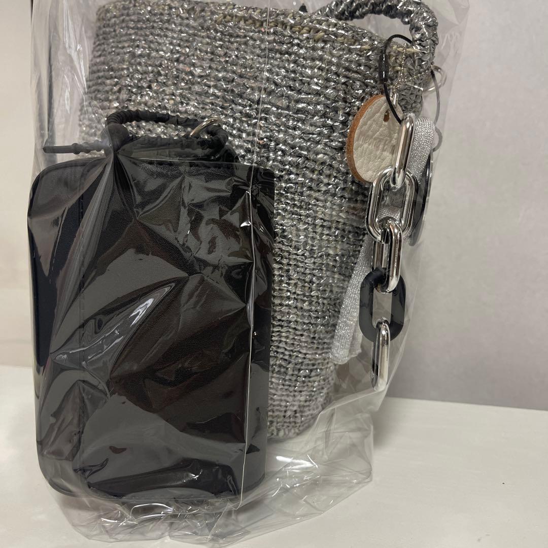 meong blue サイザルバッグ