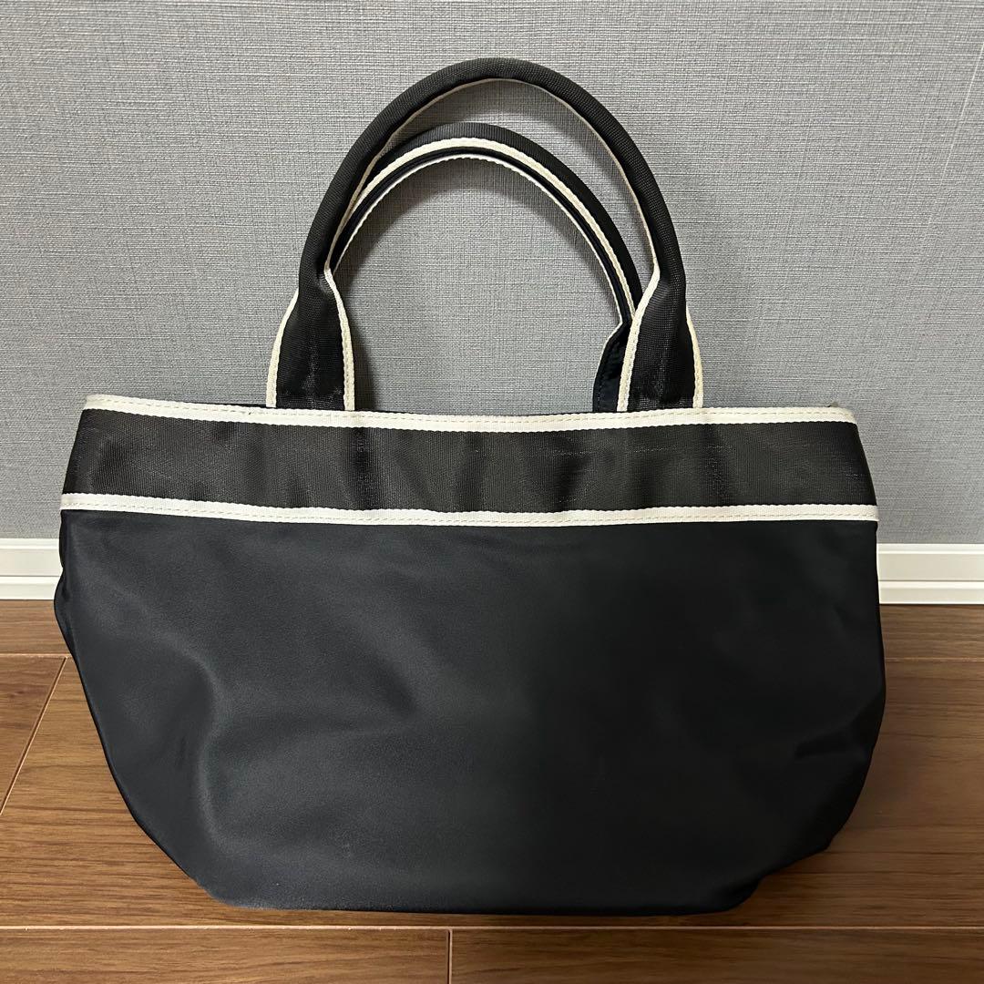 【トッカ】バイカラー リボン 2way トートバッグ ショルダー ブラック