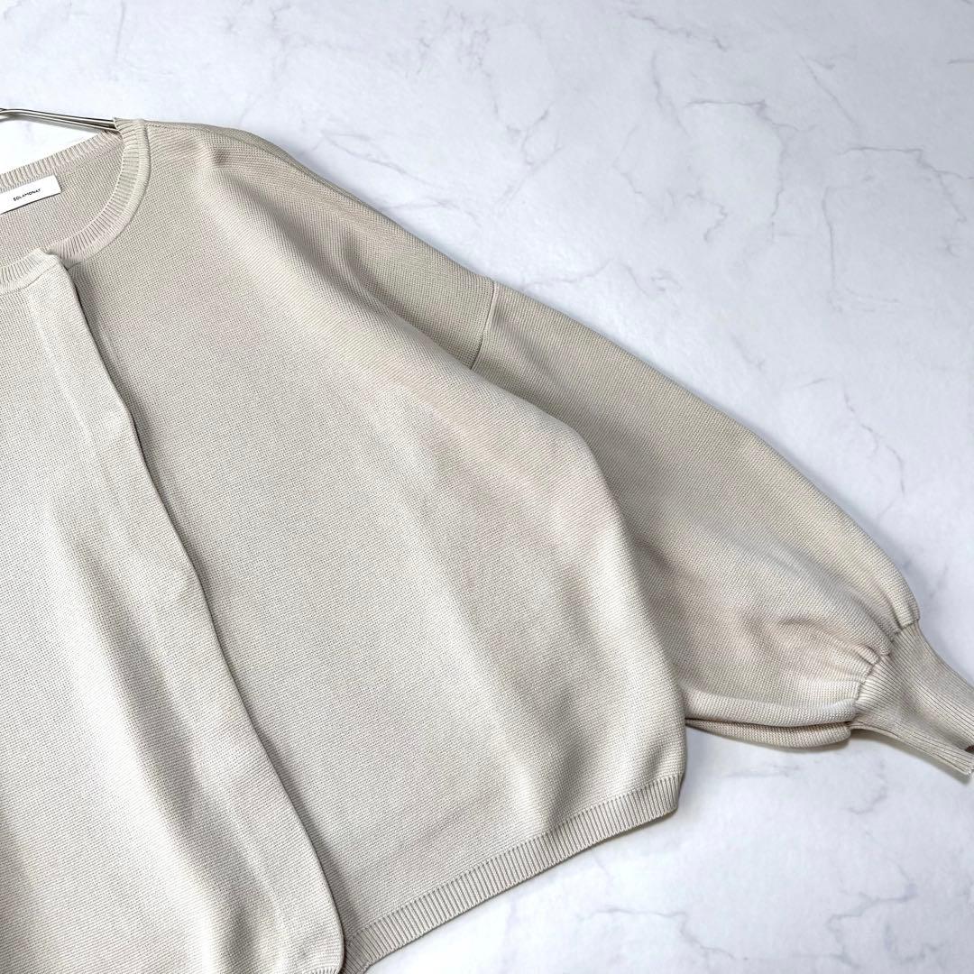 ソラモナポッシエ ウエハースニットワイドカーディガン日本製 グレージュ系定番人気