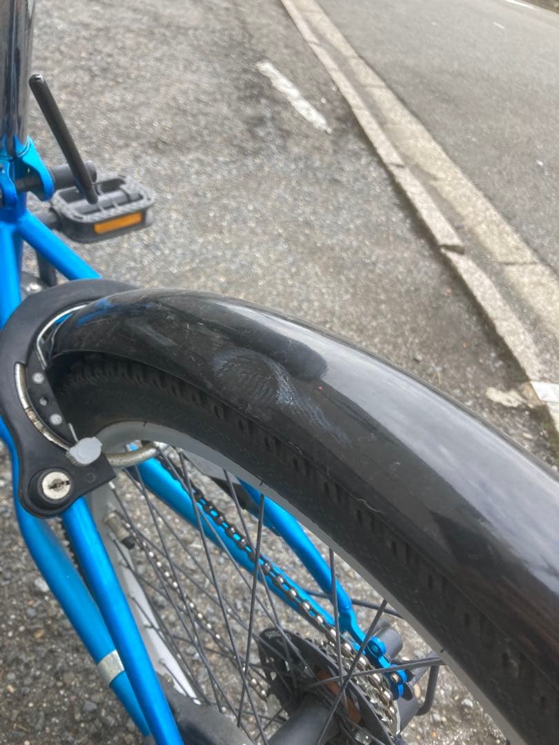 RIDE キッズバイク 青 バスケット付き