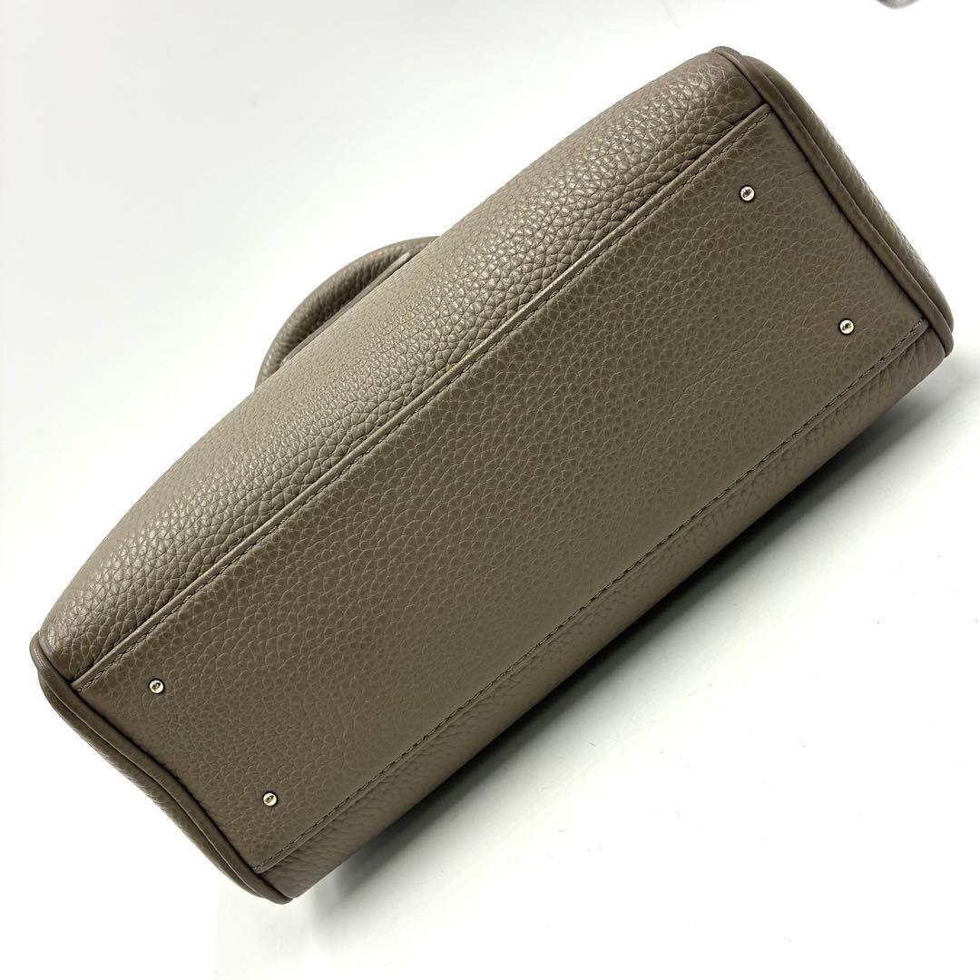 極美品 ヴァジック エバーミニ 2way ショルダーバッグ レザー グレージュ