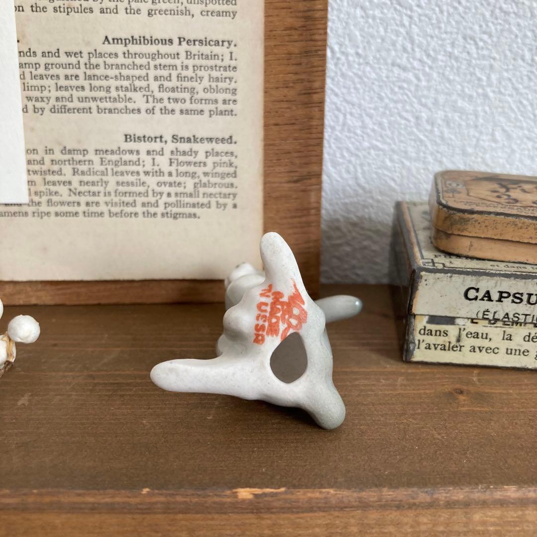 ロモノーソフ　ヴィンテージフィギュリン/フィギュア　希少な垂れ耳ウサギ　うさぎ