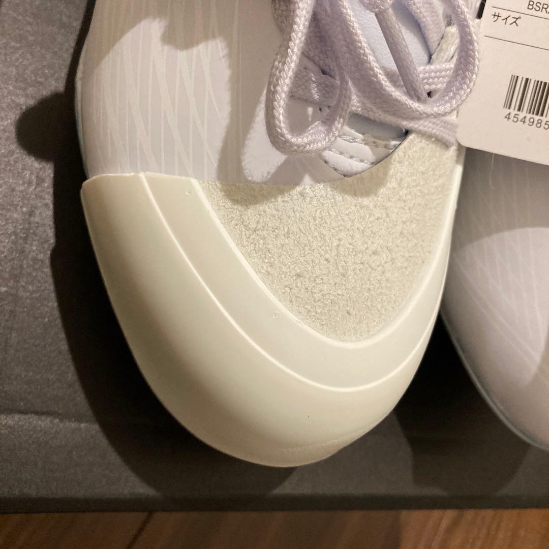 新品　ゼット　2207 ウイニングロード　25.0 野球　白　スパイク　Ꮲ革加工