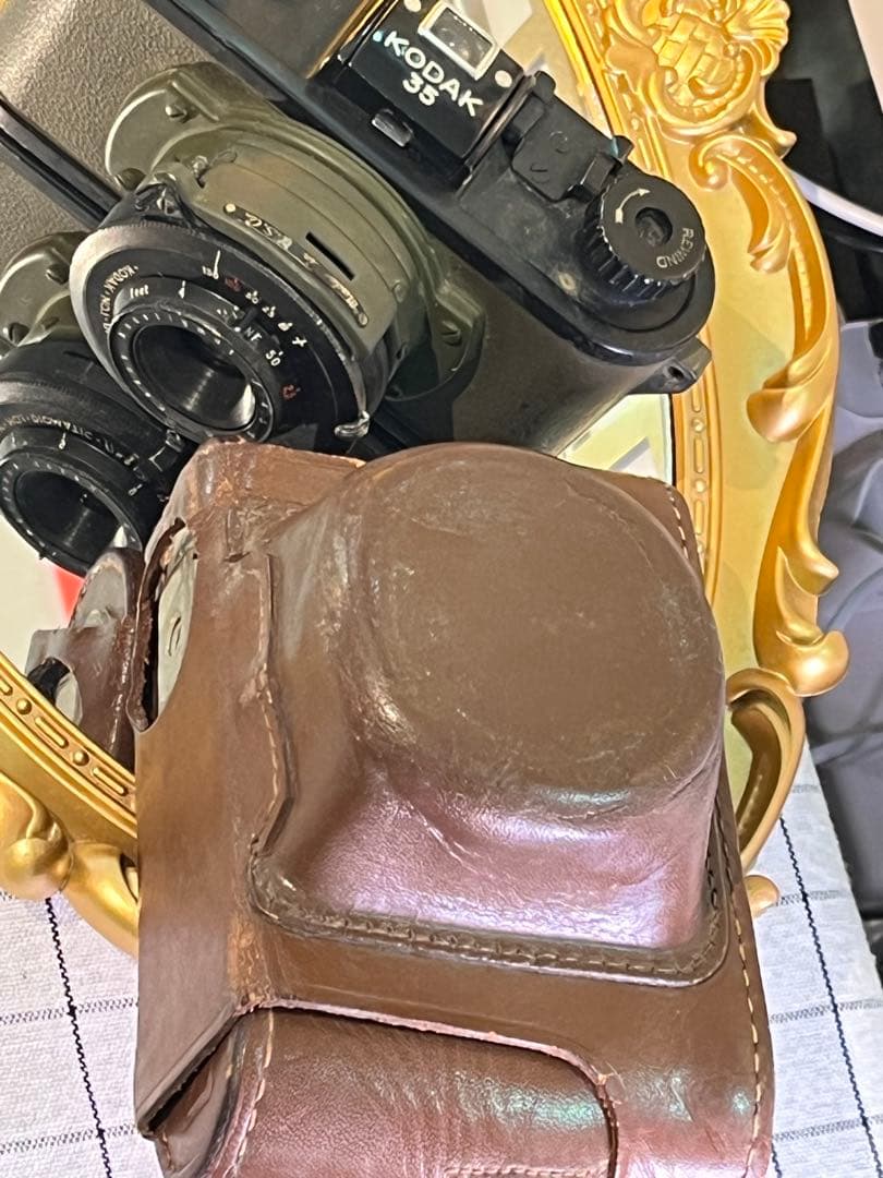 Kodak 35 ミリタリーグリーン 革ケース付