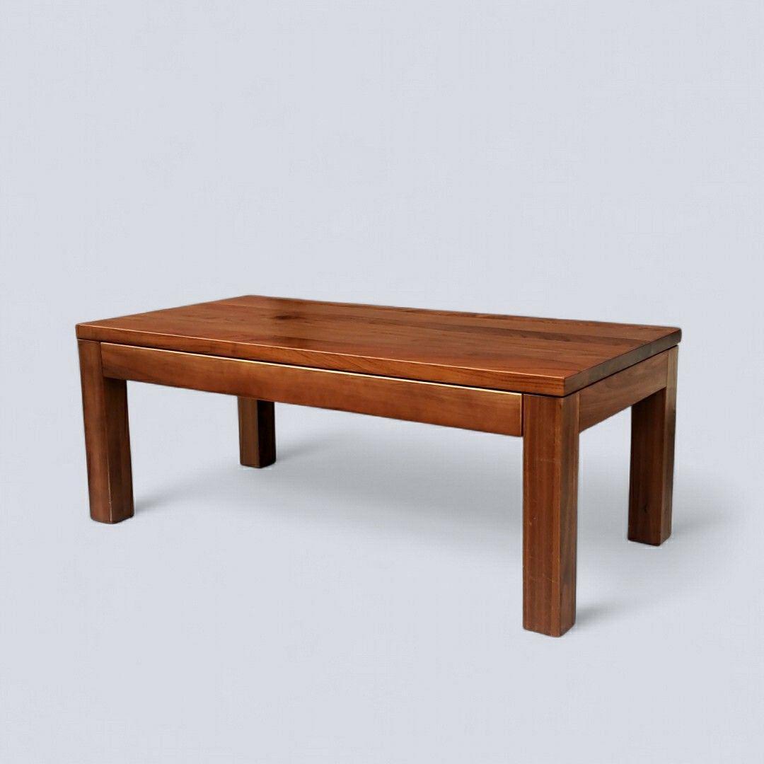 【廃盤】無印良品 無垢材 ローテーブル 引出し 天然木 ウォールナット