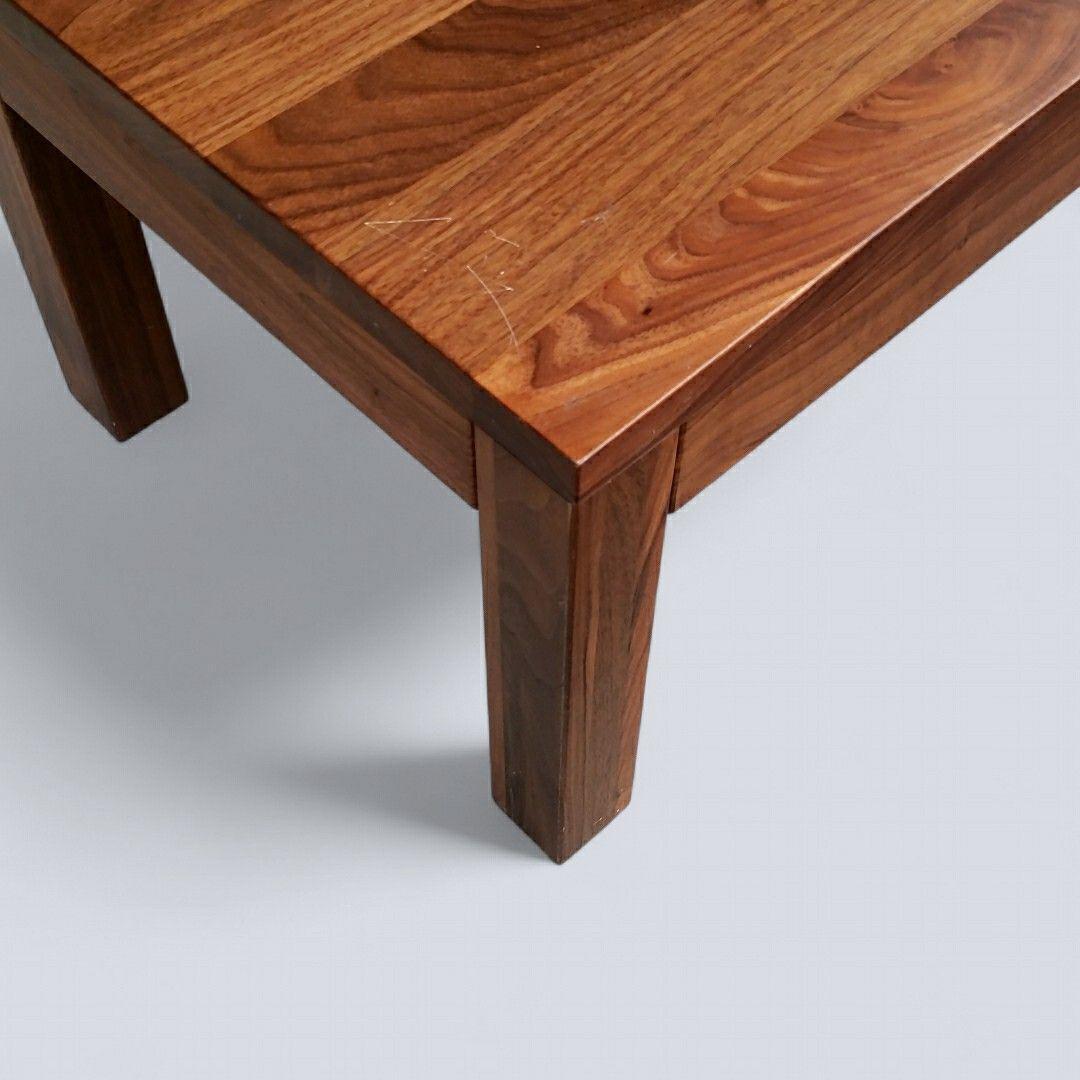 【廃盤】無印良品 無垢材 ローテーブル 引出し 天然木 ウォールナット