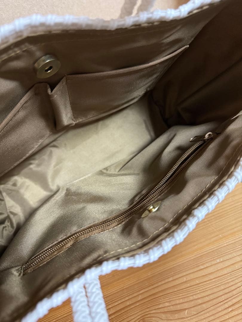WOVEN ホワイト かごバッグ　メルカド　バッグ