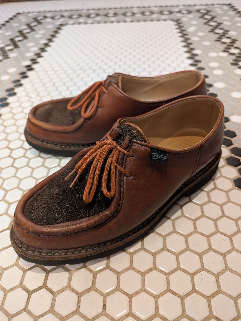 パラブーツParabootミカエルハラコフォック8レザー革靴