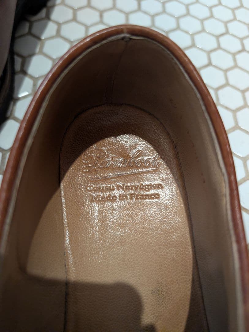 パラブーツParabootミカエルハラコフォック8レザー革靴