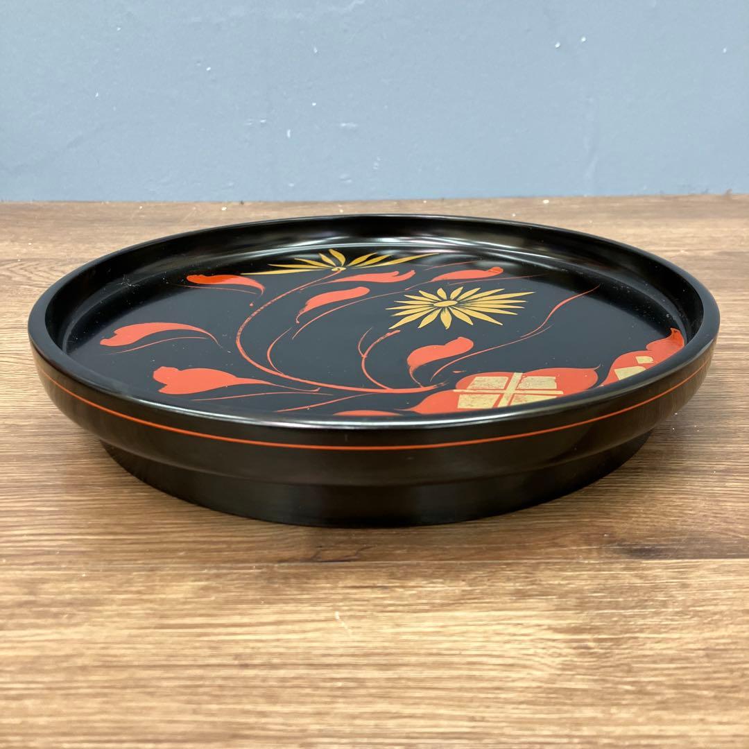 D-5 昭和レトロ 伝統工芸 漆器 菓子鉢 菓子器 2点セット 水澤木製