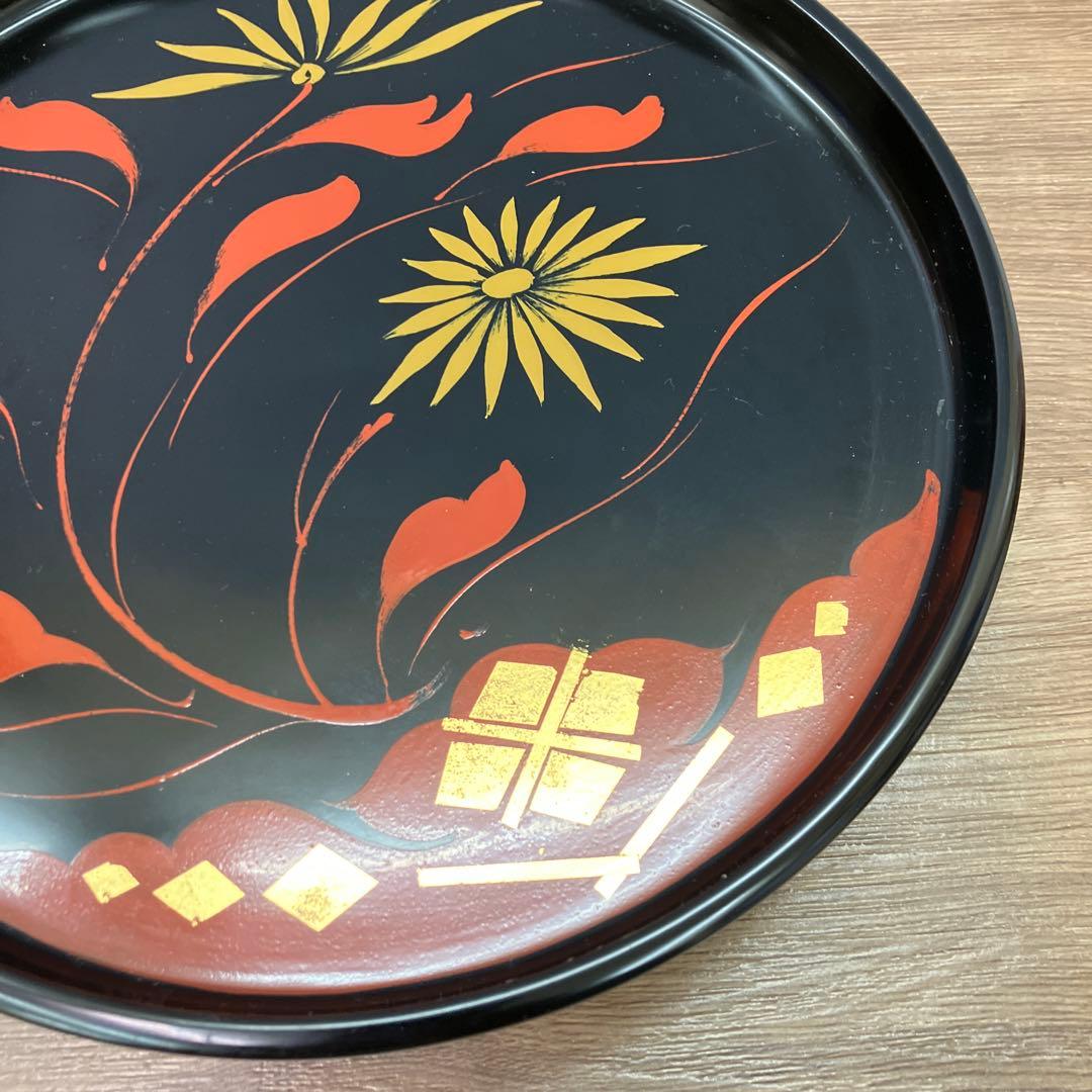 D-5 昭和レトロ 伝統工芸 漆器 菓子鉢 菓子器 2点セット 水澤木製