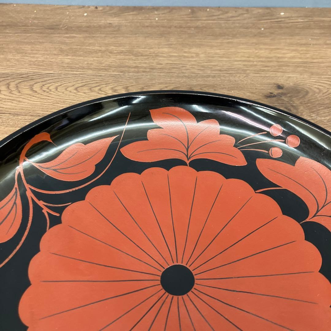 D-5 昭和レトロ 伝統工芸 漆器 菓子鉢 菓子器 2点セット 水澤木製