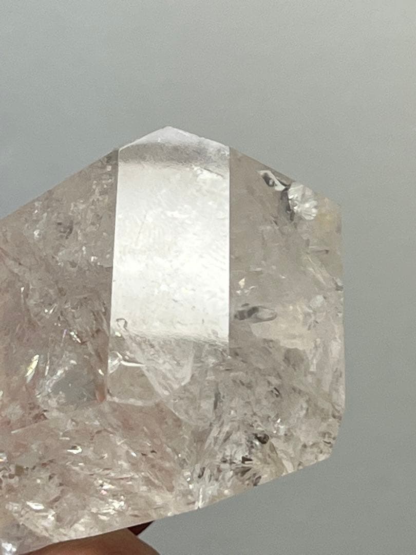 天然石　ピンクアゼツライト　ポイント　タワー　透明感あり虹キラキラ⭐️1856