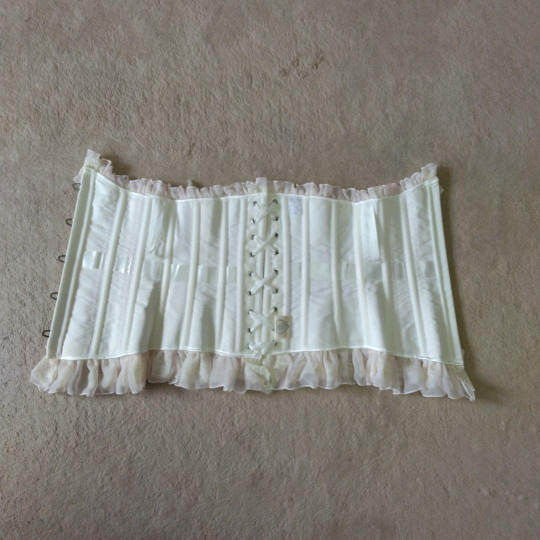 MR corset ホワイト ピンク コルセット S