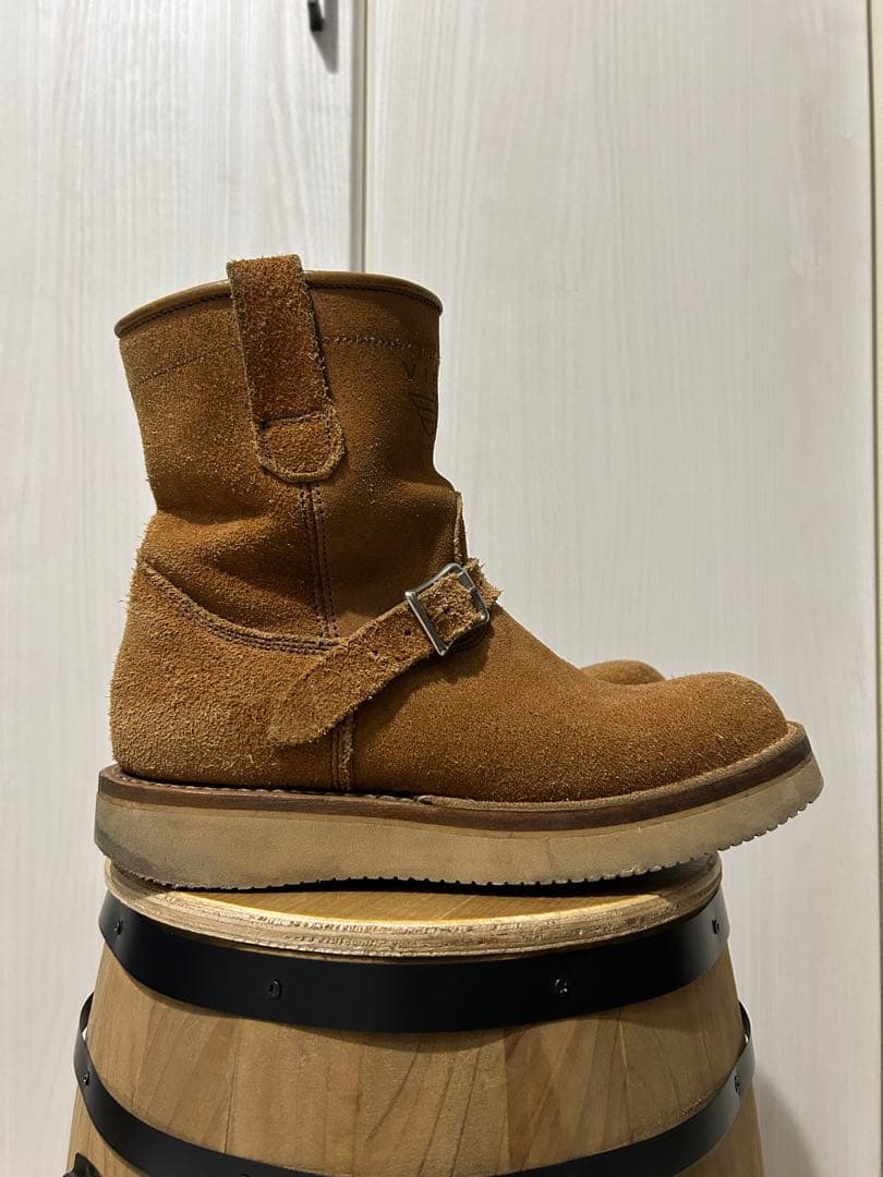 VIBERG ショートエンジニア ベージュ スエード エンジニア ブーツ