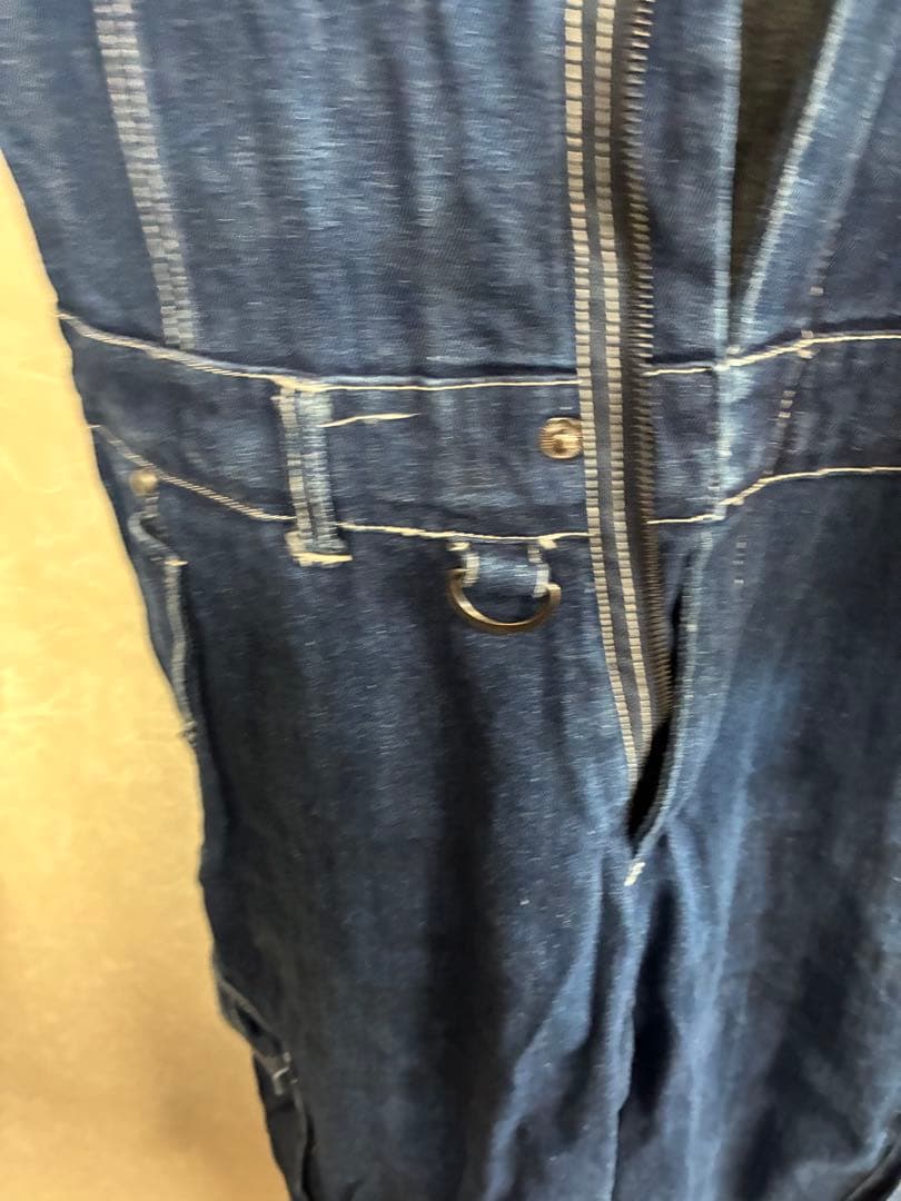 オーバーオール　つなぎ　繋ぎ　デニム　ジーンズ　半袖