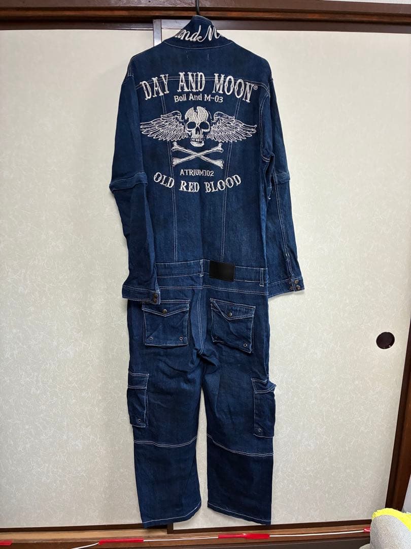 オーバーオール　つなぎ　繋ぎ　デニム　ジーンズ　半袖