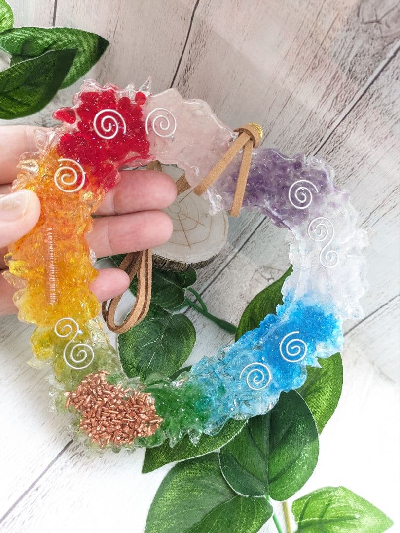 【つる927】ローズクォーツのドレス形オルゴナイト☆他５点