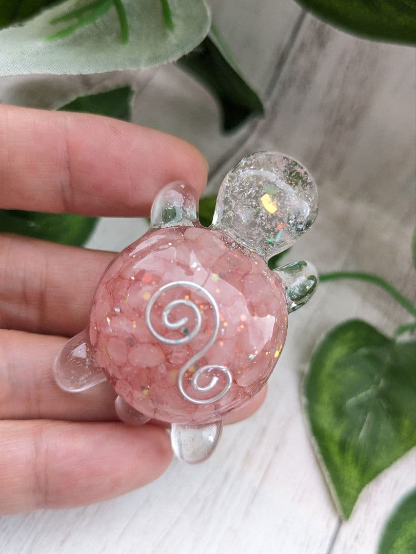 【つる927】ローズクォーツのドレス形オルゴナイト☆他５点