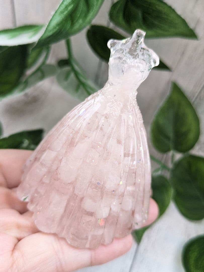 【つる927】ローズクォーツのドレス形オルゴナイト☆他５点