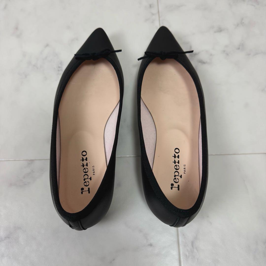 【美品】 レペット ブリジット バレエシューズ ポインテッドトゥ レザー
