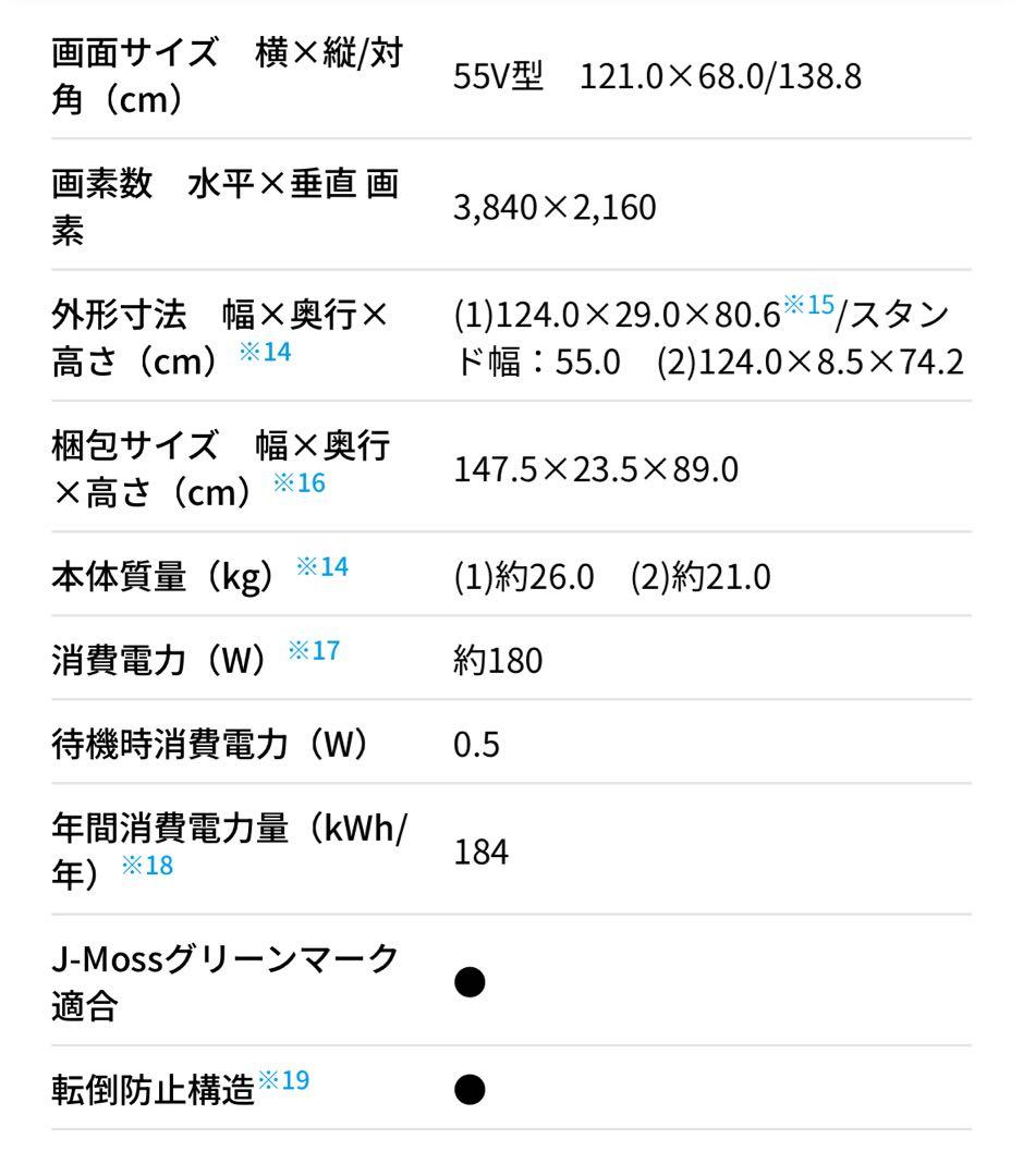 チ*コ様 【2024年式】シャープ　AQUOS 55V 4K液晶テレビ