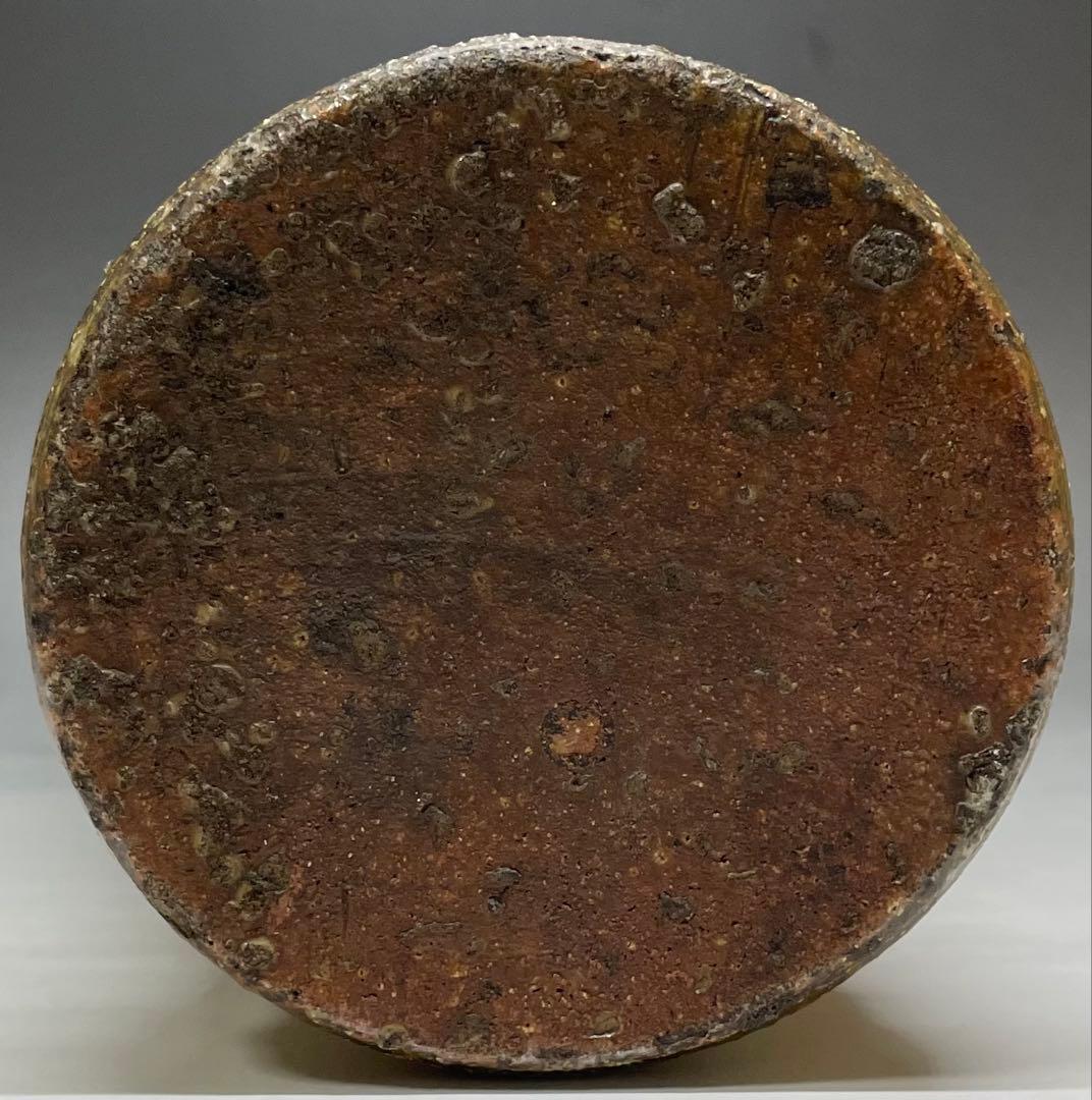 古伊賀　伊賀焼　耳付花入　合箱　e5016