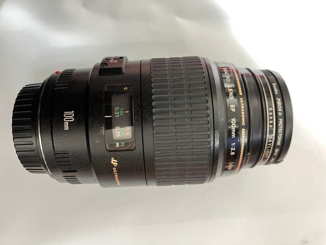 Canon EF 100mm f/2.8マクロレンズ　フード付き