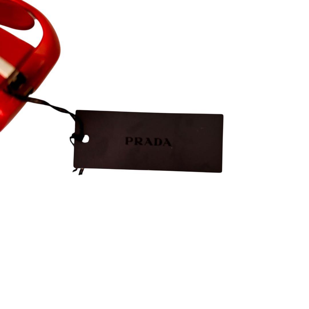 【未使用】プラダ★PRADA サングラス レッド 赤色 太フレーム メガネ
