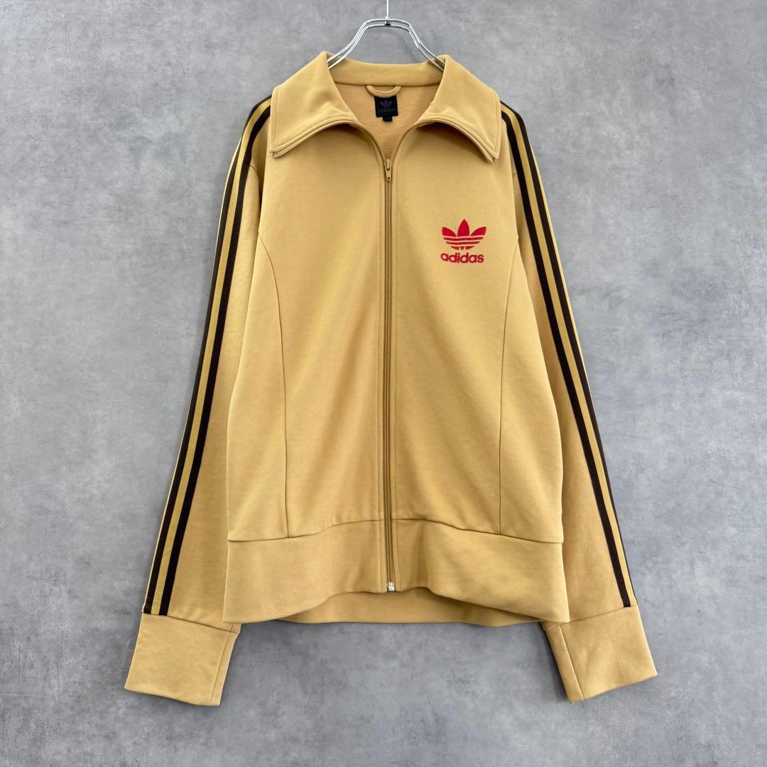 00s old adidas アディダストラックジャケット ベージュ×ブラウンL