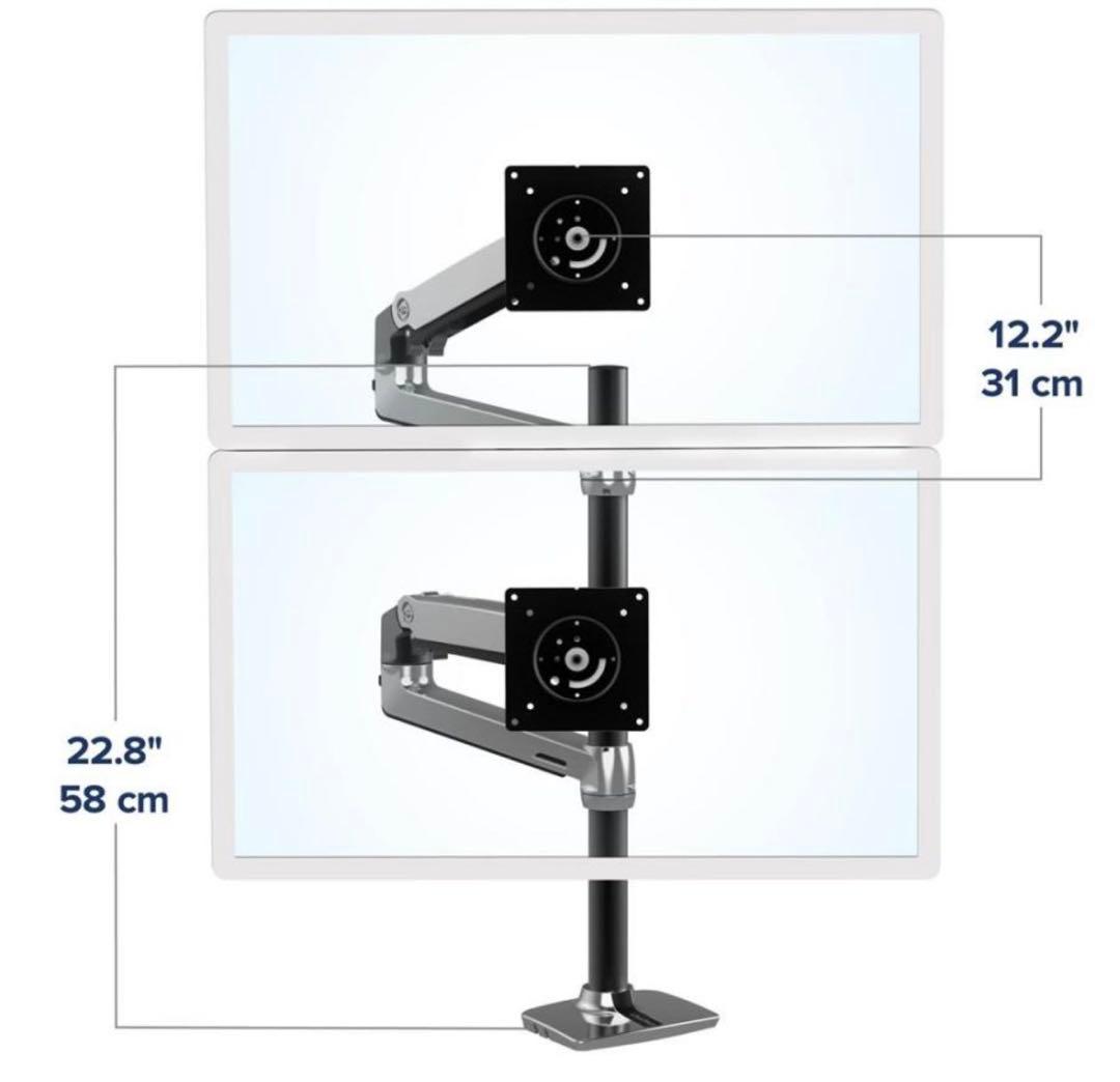 ERGOTRON LX デュアルアーム　長身ポール(アルミ)45-549-026