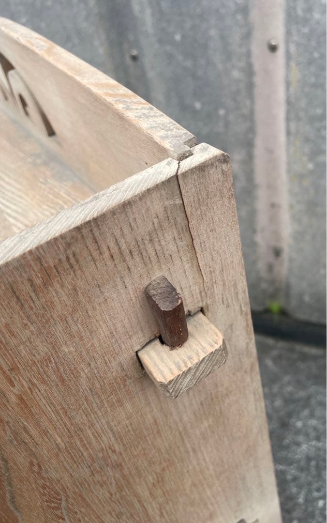 古道具/当時物/木製/無垢材/本棚/透かし彫り/店舗什器/ディスプレイ/③