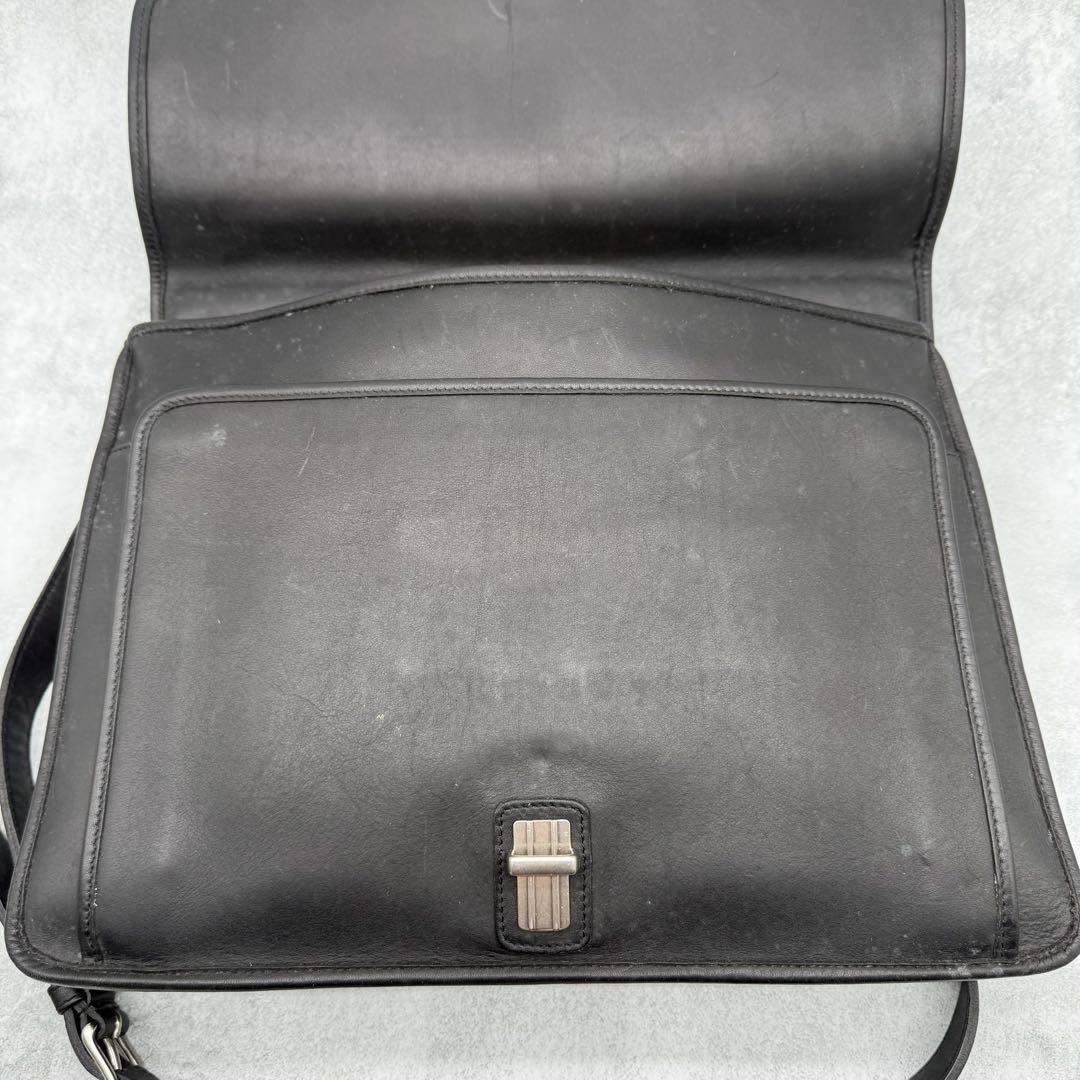 COACH オールドコーチ ビジネスバッグ 2way レザー クロスボディ 黒