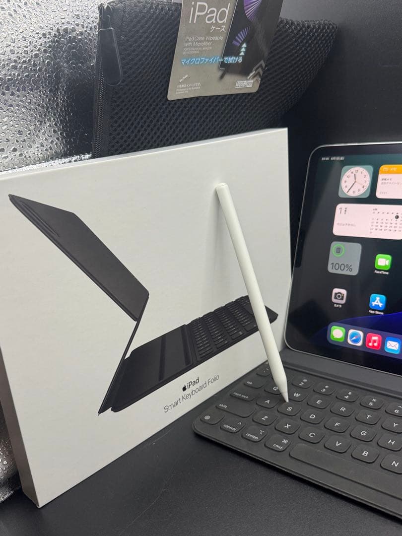 256GBipadpro11第2世代お絵かき純正キーボードペンケーブル箱ペーパー