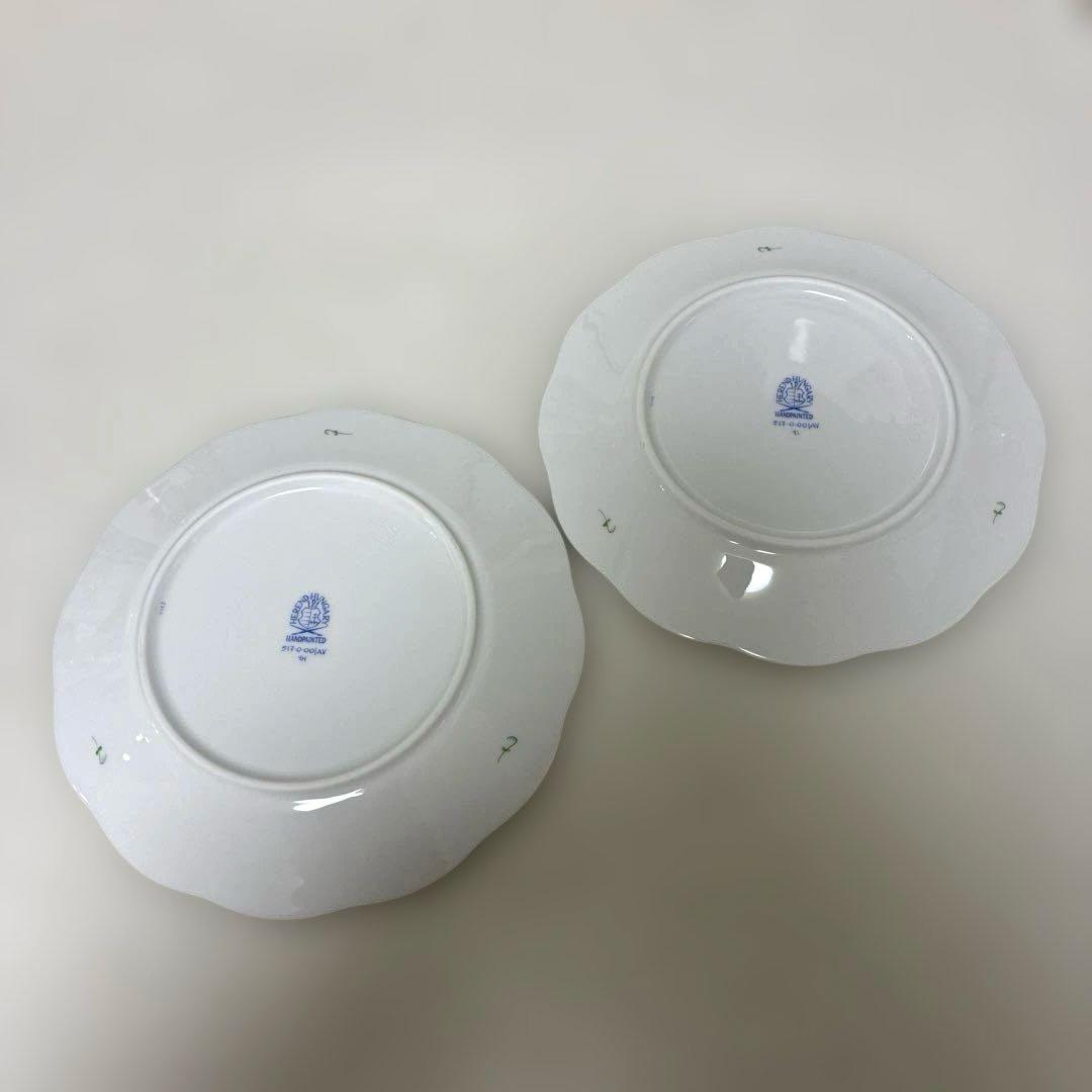 【未使用】ヘレンド　アポニーグリーン　ティーカップ＆ソーサー&デザートプレート