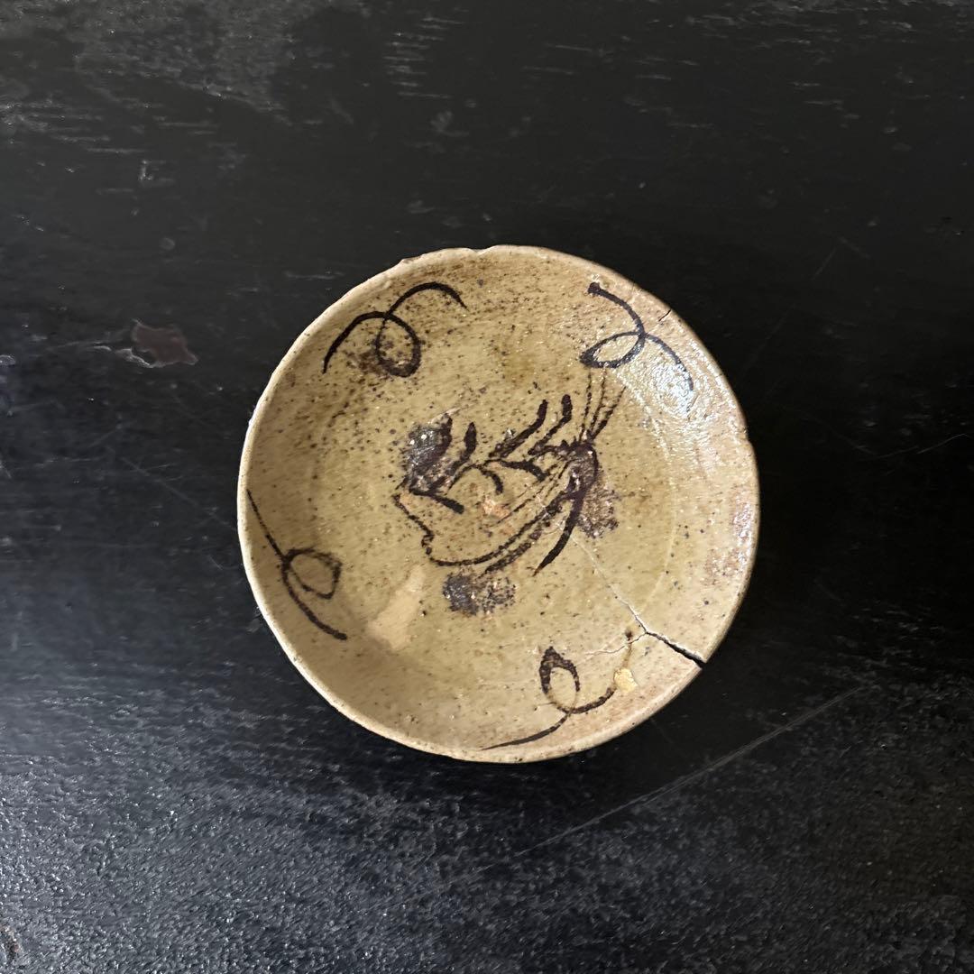 古唐津　兎小皿　うさぎ　武雄系小峠窯　平盃　骨董　検:白洲正子　西岡小十　李朝