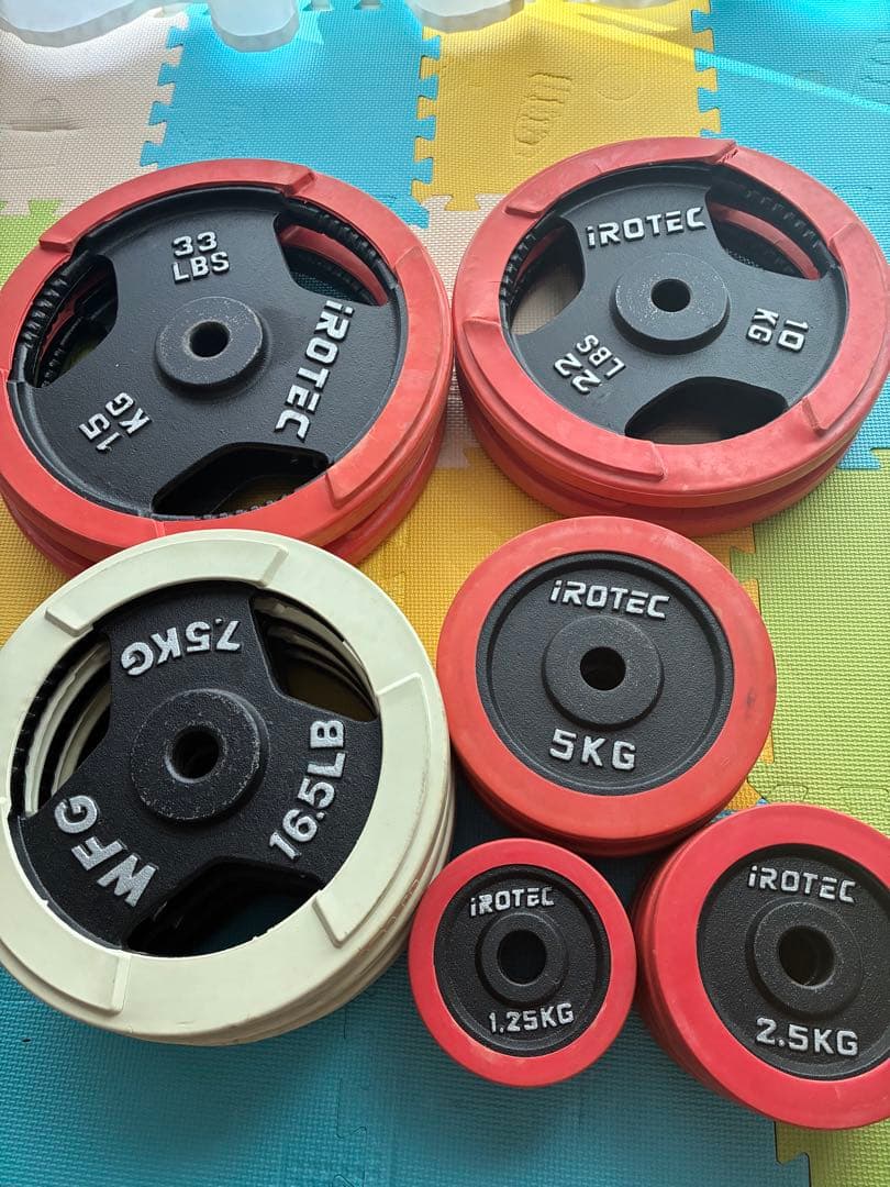 アイロテック　プレート　ウエイト　１００キロ　以上セット　ウエイトツリー