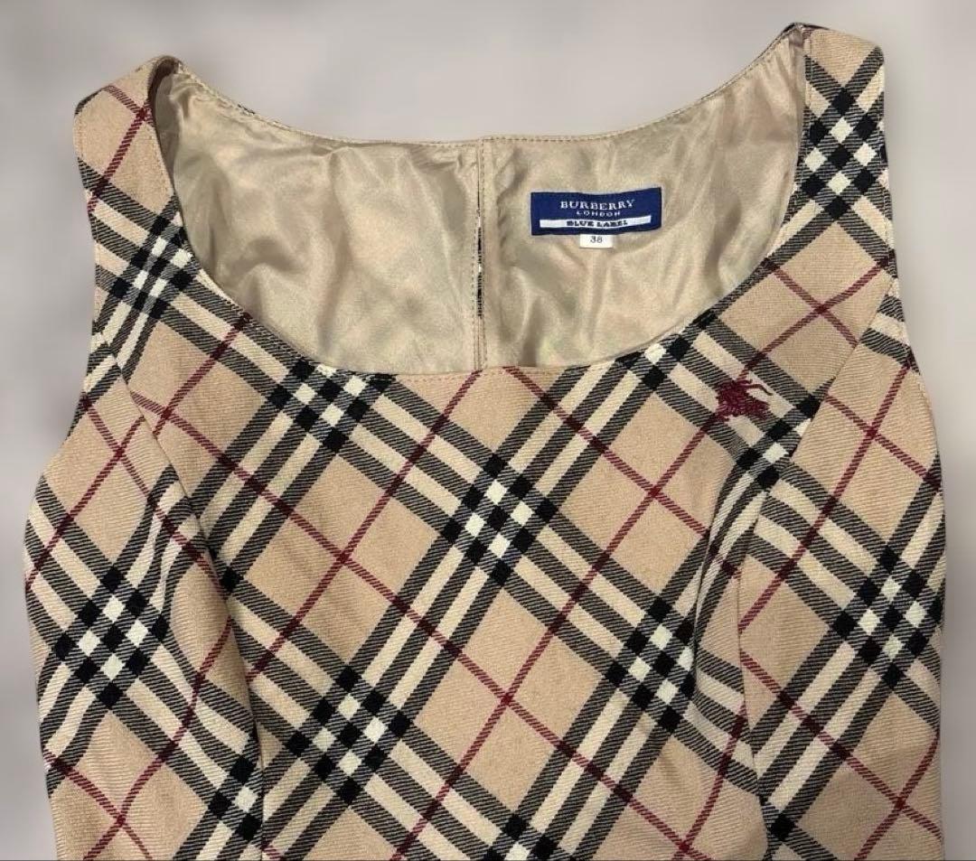 BURBERRY ブルーレーベル チェック柄 ワンピース 38