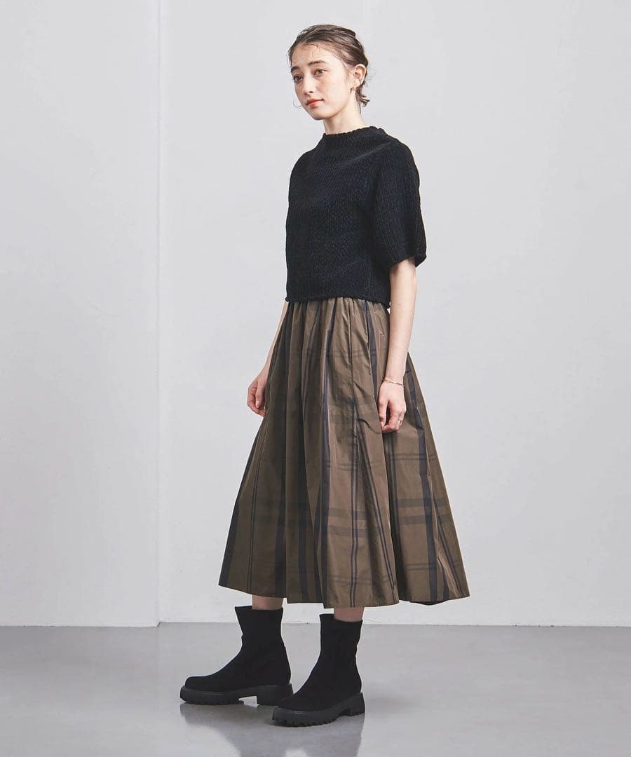 新品★ストレッチ ショートブーツ 黒 UNITED ARROWS ¥31900