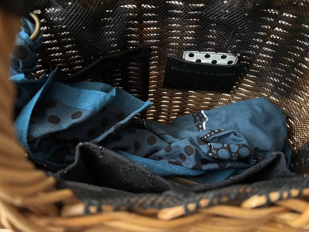 エバゴス　かごバッグ　革ハンドル