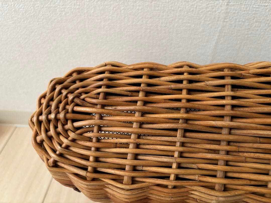 エバゴス　かごバッグ　革ハンドル