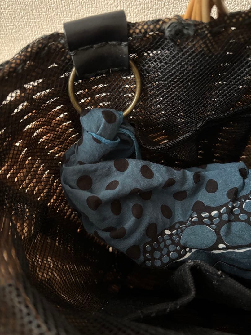 エバゴス　かごバッグ　革ハンドル