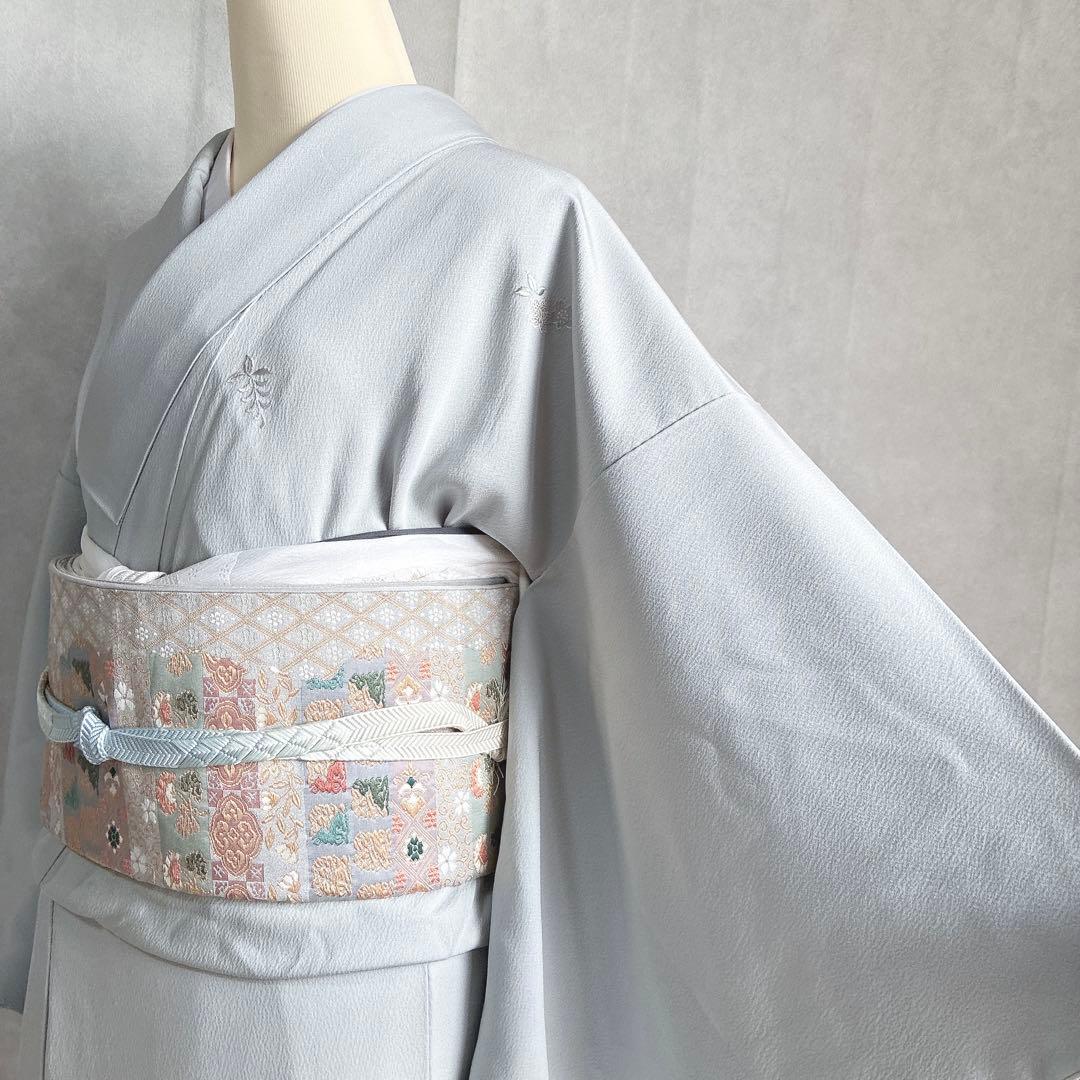 色無地　付け下げ　フルセット　トールサイズ　難あり　練習用　着物　正絹　J9