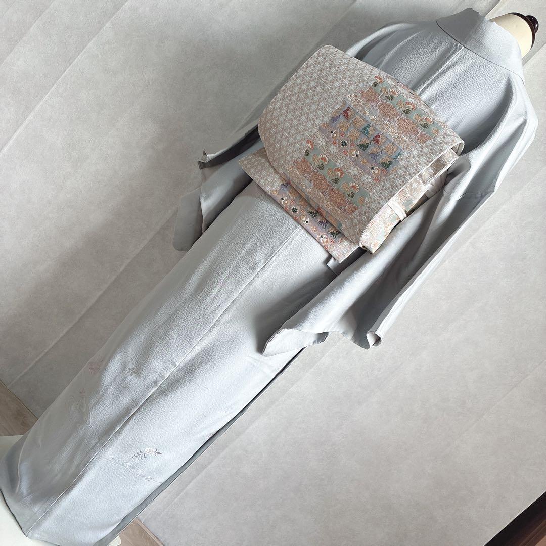 色無地　付け下げ　フルセット　トールサイズ　難あり　練習用　着物　正絹　J9