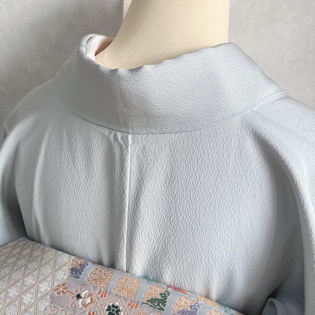 色無地　付け下げ　フルセット　トールサイズ　難あり　練習用　着物　正絹　J9