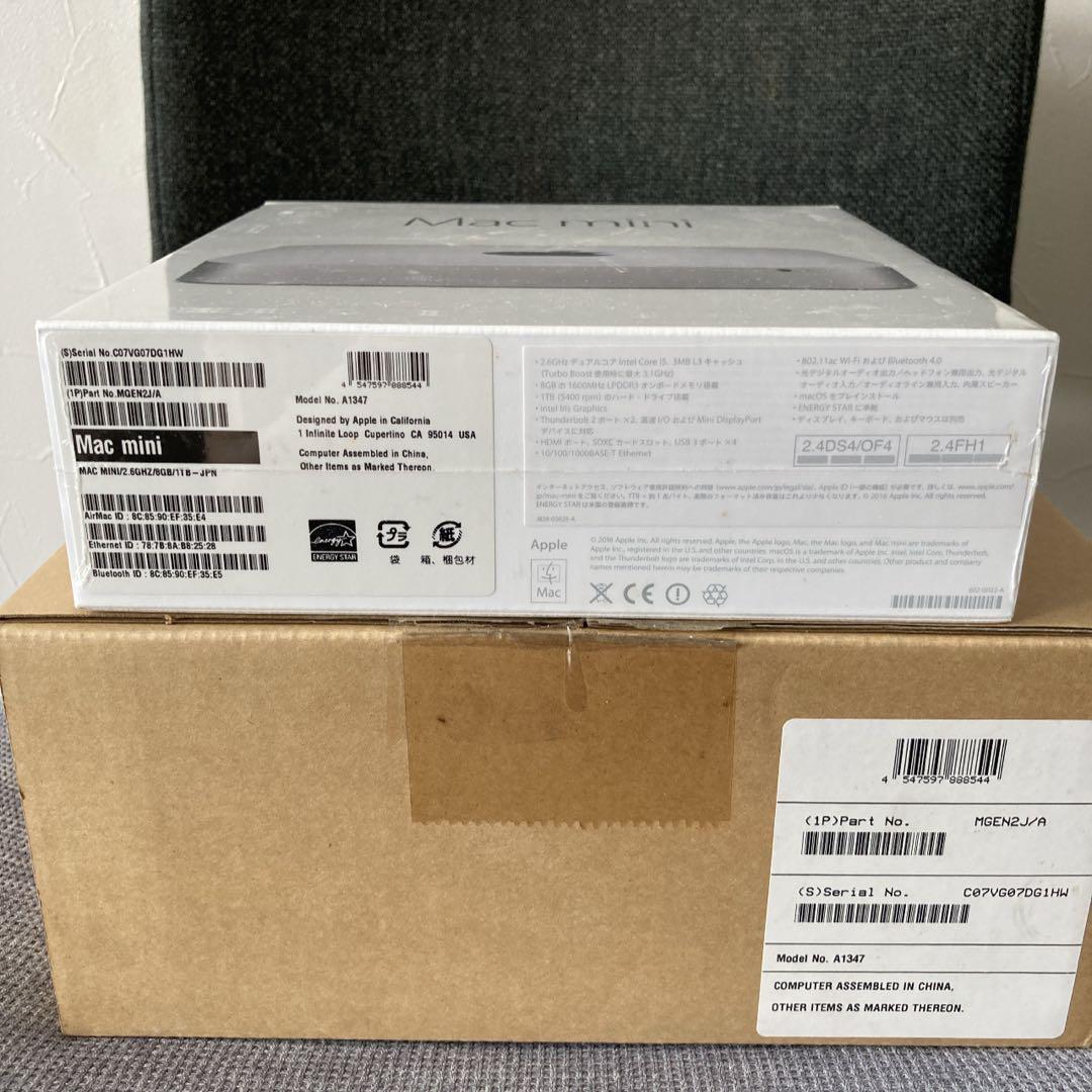 未開封　アップル　マックミニ　Apple　Mac mini　MGEN2J/A